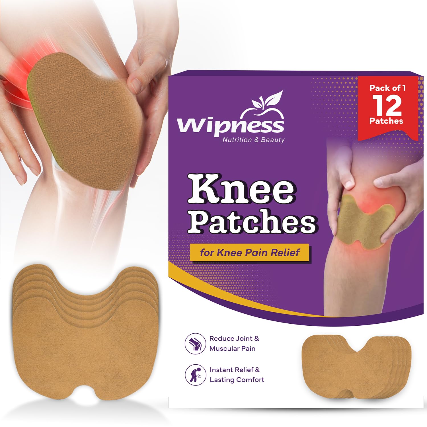 100% Natural Knee Patches for Knee Pain Relief - Pack of 1-12 Patches (B0DGFVY6J1) Amazon Price History, Amazon Price Tracker