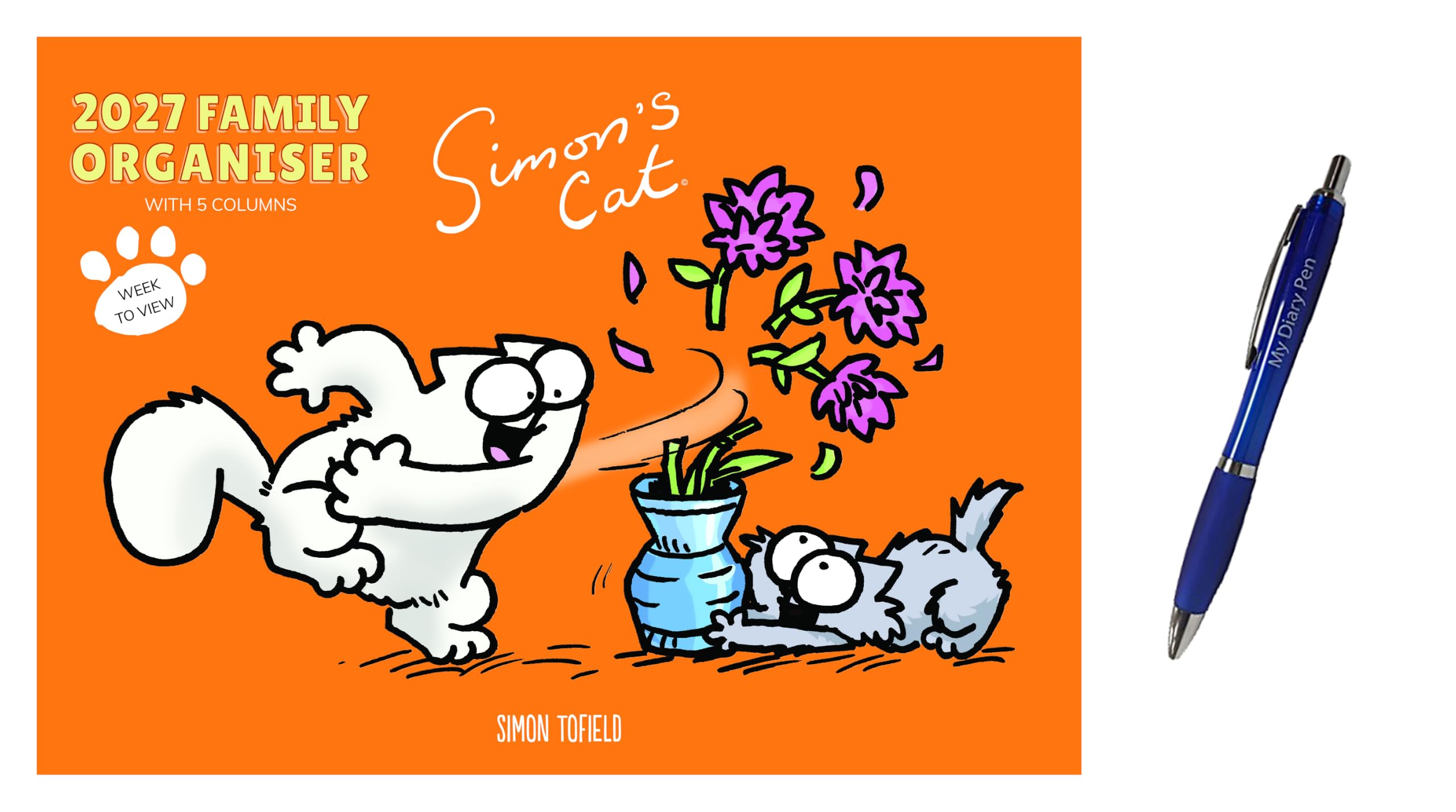 Simons Cat WTV Planner A4 Calendar 2027 + EXCLUSIVE LIMITED EDITION PEN