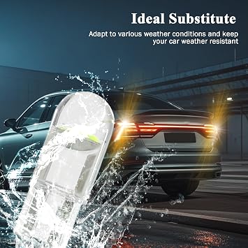 30 PCS 194 LED Car Bulb, 194 LED Light Bulb White 6000K, 168 2825 W5W T10 Wedge COB LED Replacement Bulbs Error Free for Car Dome Map Door Courtesy License Plate (Yellow)