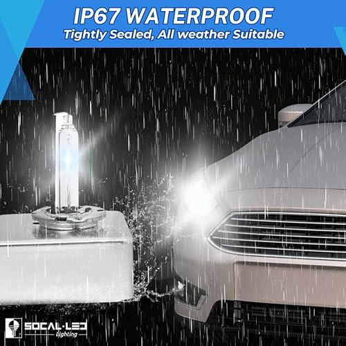 Miniatura 6 de SOCAL-LED - 2 Focos de xenón HID Serie D, de 35 W CA, originales de fábrica, para faros delanteros, reemplazo directo.
