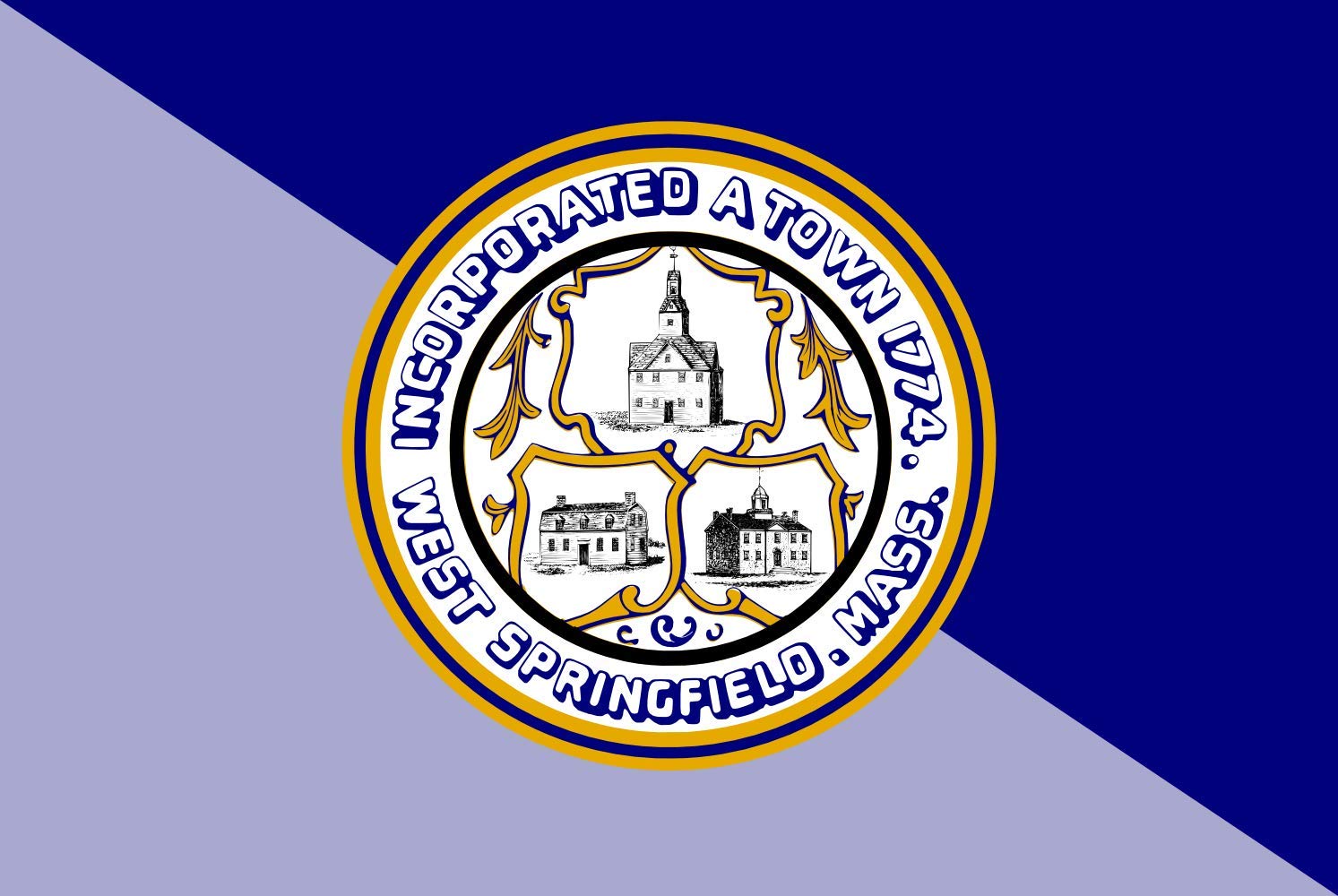 Drapeau West Springfield Massachusetts grand format pavillon américain usa