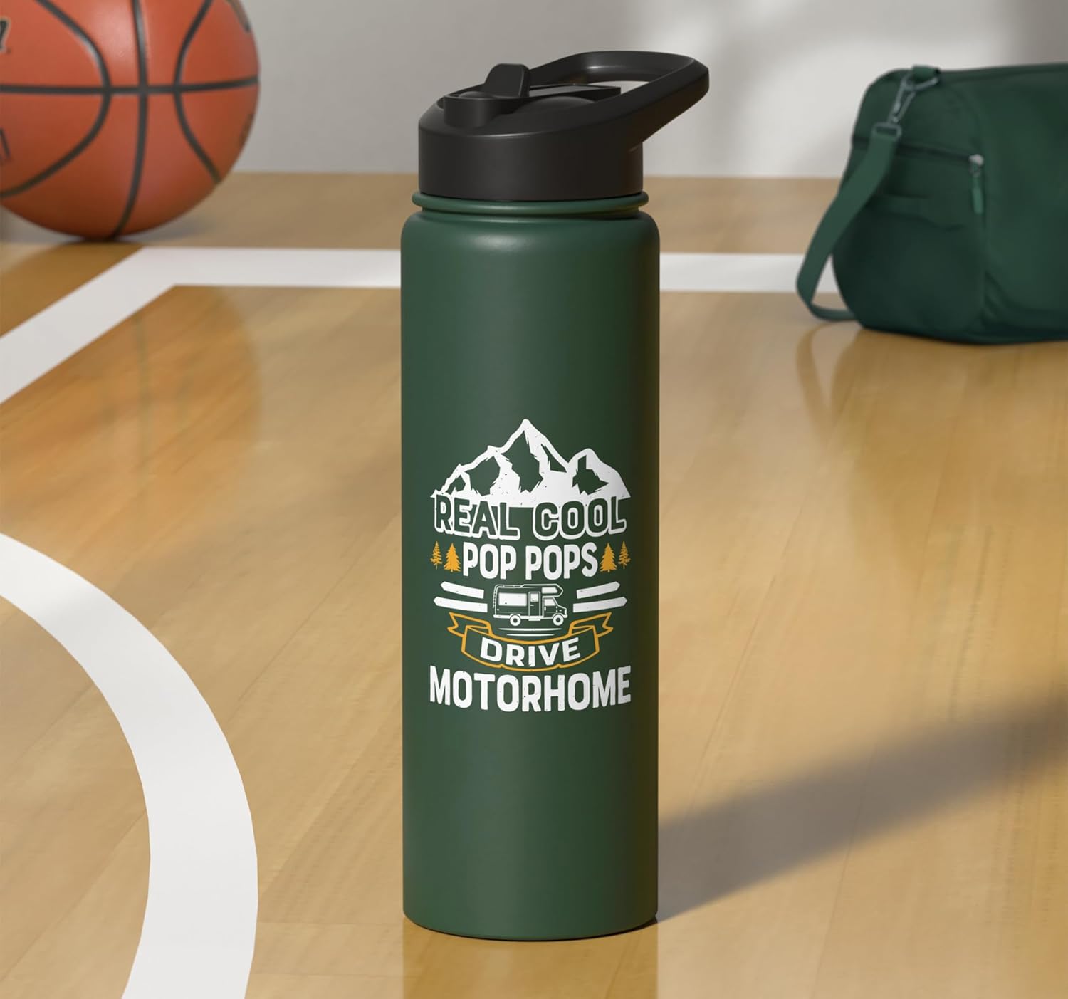 Camping Grandpa - Camping Pop Pop Motorhome Stainless Steel Insulated Water Bottle