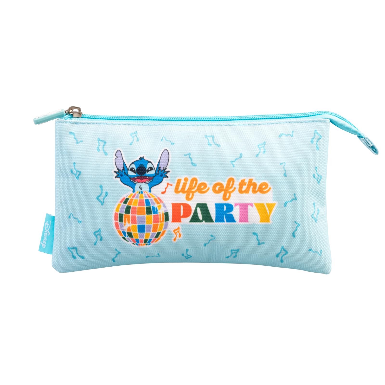 Grupo Erik 3 Compartment Pencil Case - Disney Stitch Stationery | School Pencil Case, Cute Makeup Bag, Back to School Supplies, Office Stationery Supplies | Stitch Gifts