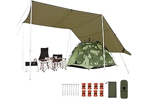 17 x 10 ft Large Camping Tent Tarp Waterproof Hammock Rain Fly Shelter