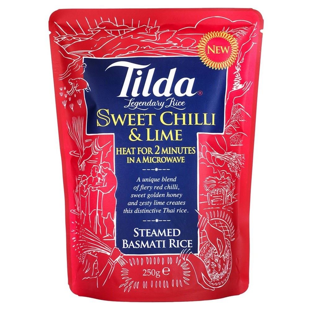 Tilda basmatireis gedämpft con Chili e lime per microonde, 6 Pack (6 x 250 g)