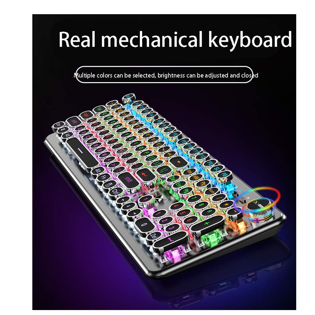 ARCH Wired Keyboard Meccanico Kit Tastiera E Mouse, Tastiera Ergonomica E di Gioco Tastiera E Mouse, Tastiera di Gioco con Tasti Multimediali for La Casa del Computer Desktop (Color : B)