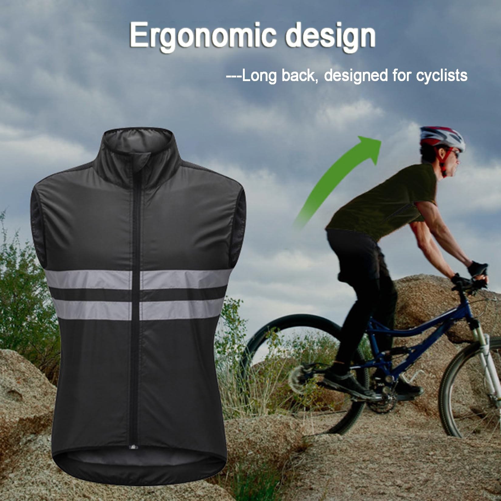 Chalecos De Ciclismo De Alta Visibilidad Hombres Mujeres Chaleco Softshell Reflectante Ropa De Abrigo A Prueba De Viento Chalecos Chaqueta Sin Mangas,Orange-3XL