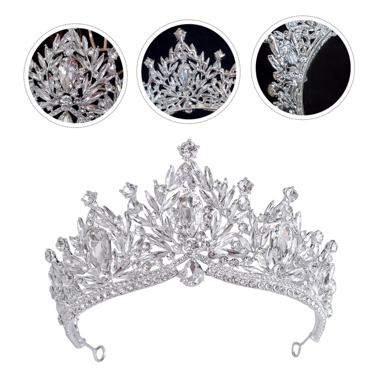 VICASKY 4 Pezzi Sposa con Accessorio per Compleanno Matrimonio e Prom Gioielli Raffinati per Cerimonia