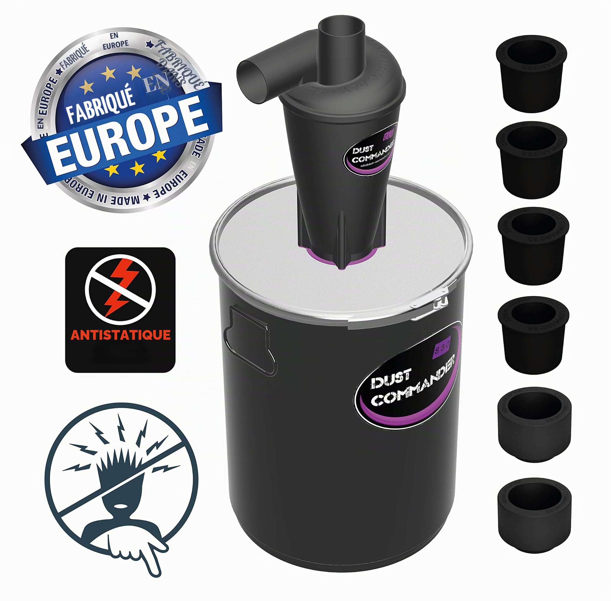 DUST COMMANDER S30 - Kit acier 30 litres
