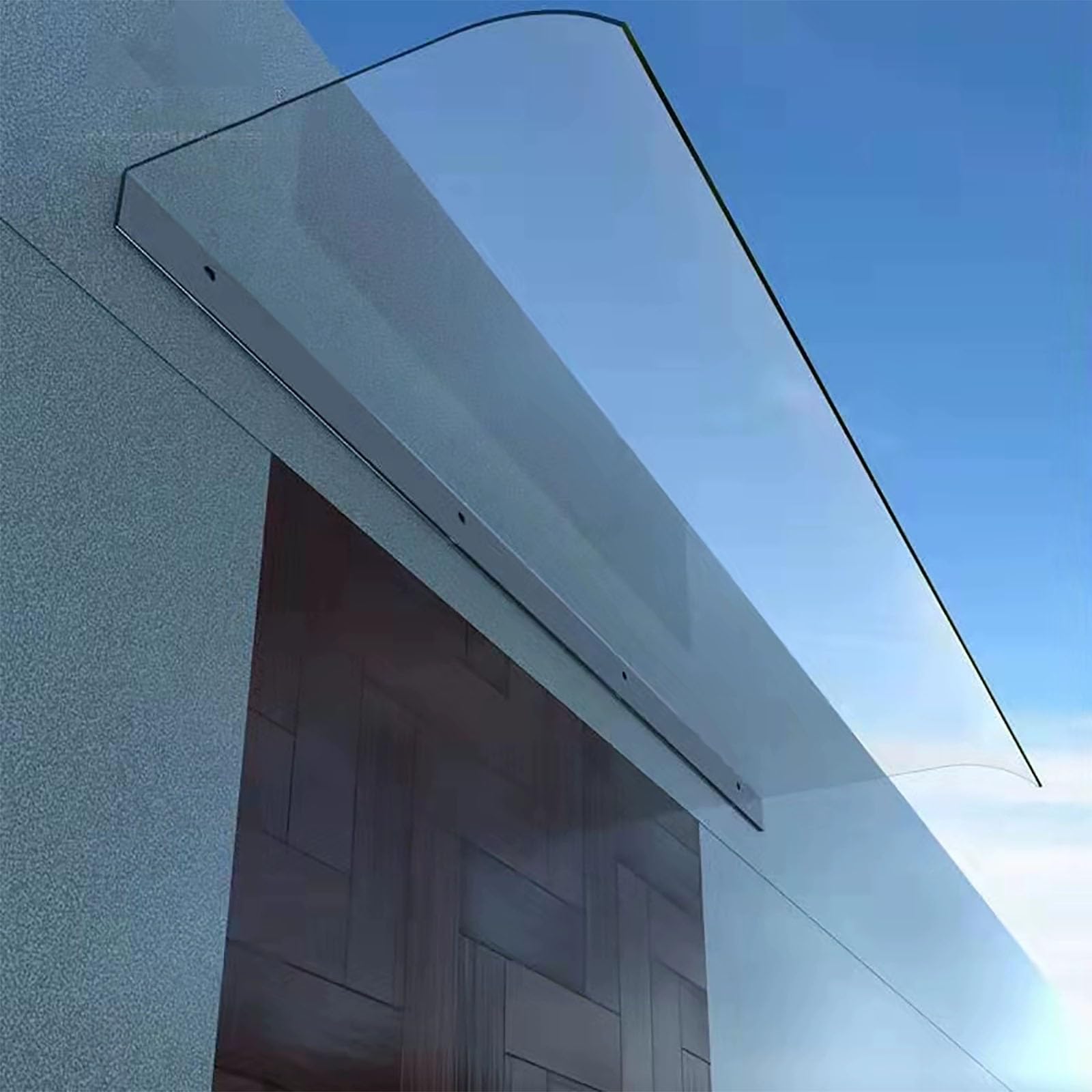 Auvent transparent en polycarbonate 40x120cm pour fenêtres et terrasses
