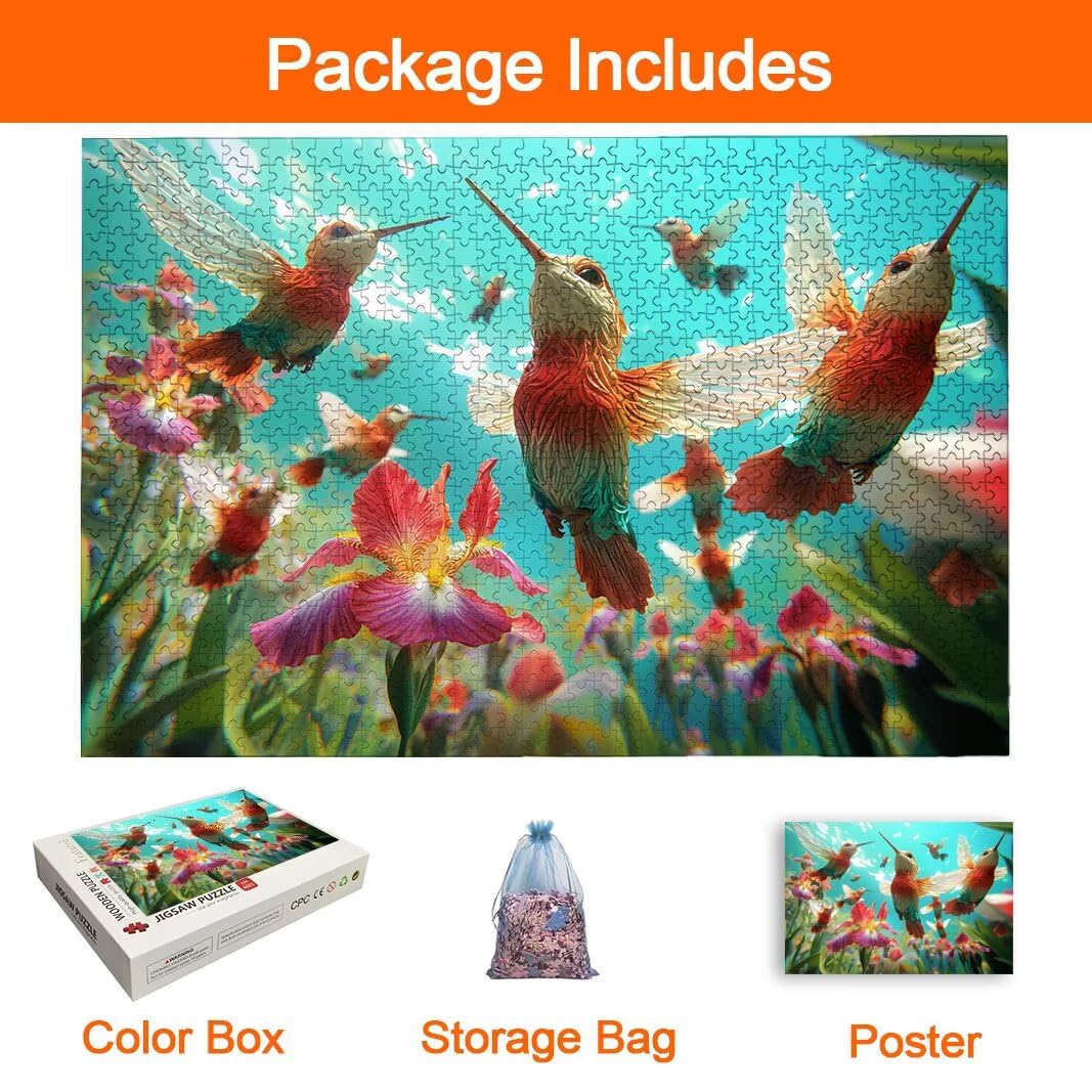 Puzzle Colibrí, Puzzle 5000 Piezas, Rompecabezas, Regalo Mujer, Decor -8390