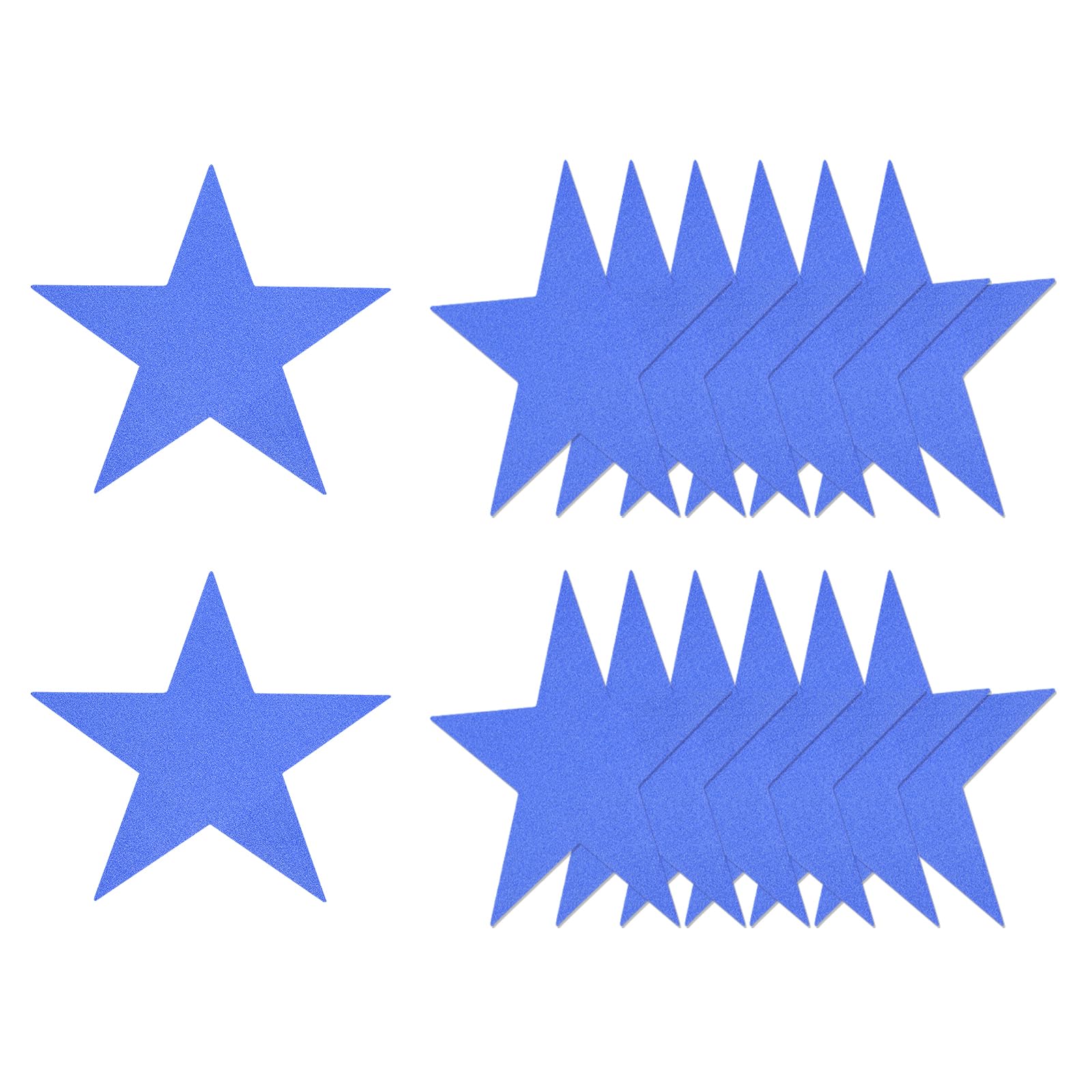 Photo 1 of MECCANIXITY 15 Pcs Glitter Star Cutouts, 11 Inch Star Shape Double Printed Glitter Paper, Confetti Cut Outs for Bulletin Board Wall Party Decoration Supplies, Blue