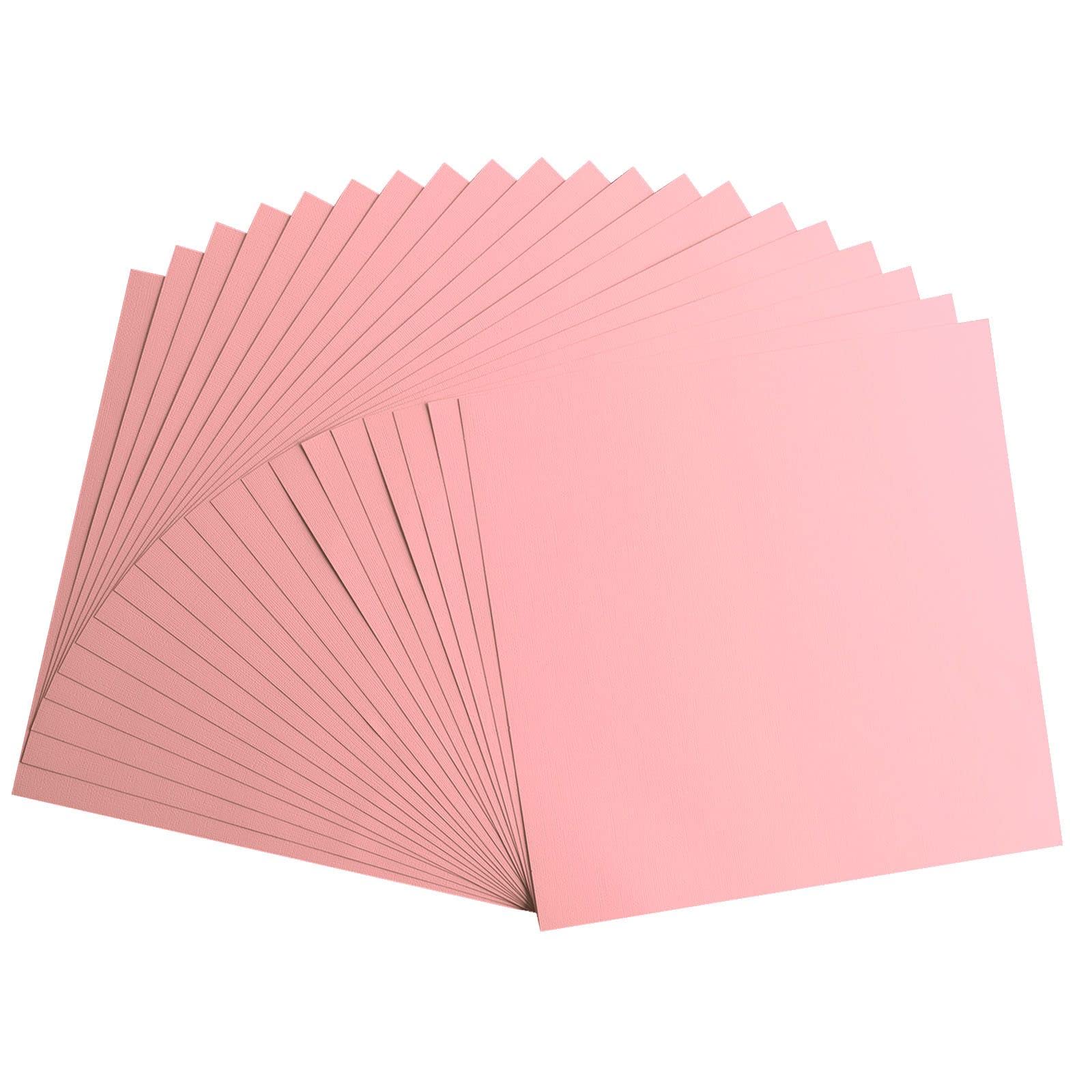 Florence Cardstock Textured, Coloured Card Making Supplies 12 x 12 inch, Pink, 20 Sheets - Image 3
