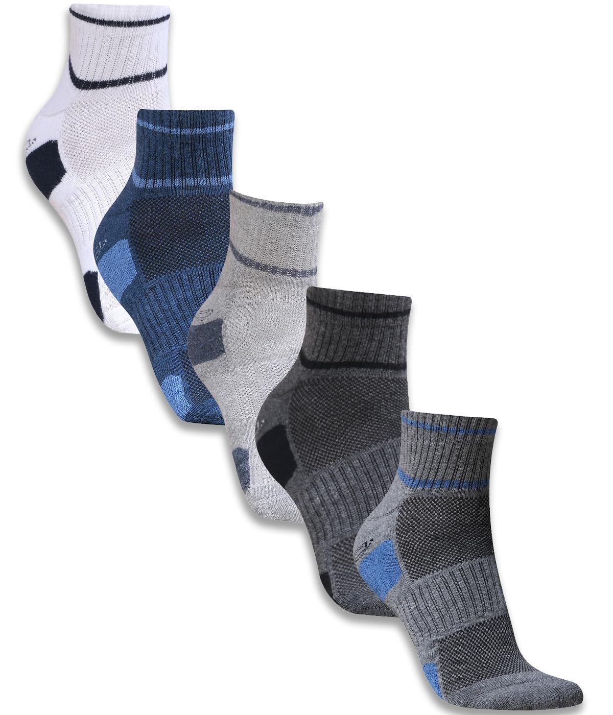 Sports Ankle Length Cotton Socks For Men's In (Pack of 5)