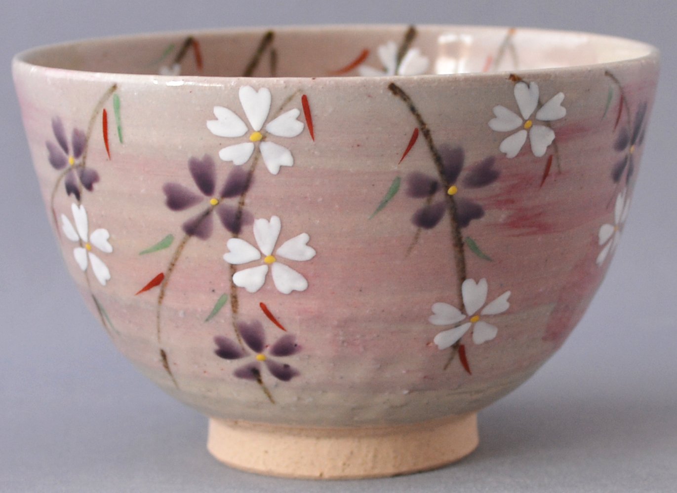 Amazon｜京焼 清水焼 北哉窯 抹茶碗 枝垂れ桜 K3-10｜抹茶碗
