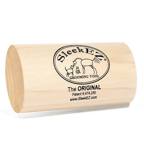 SleekEZ Dog Brush for Shedding & Dog Grooming Supplies | Pet Hair Removal Tool | 5 inch - Dog Brush