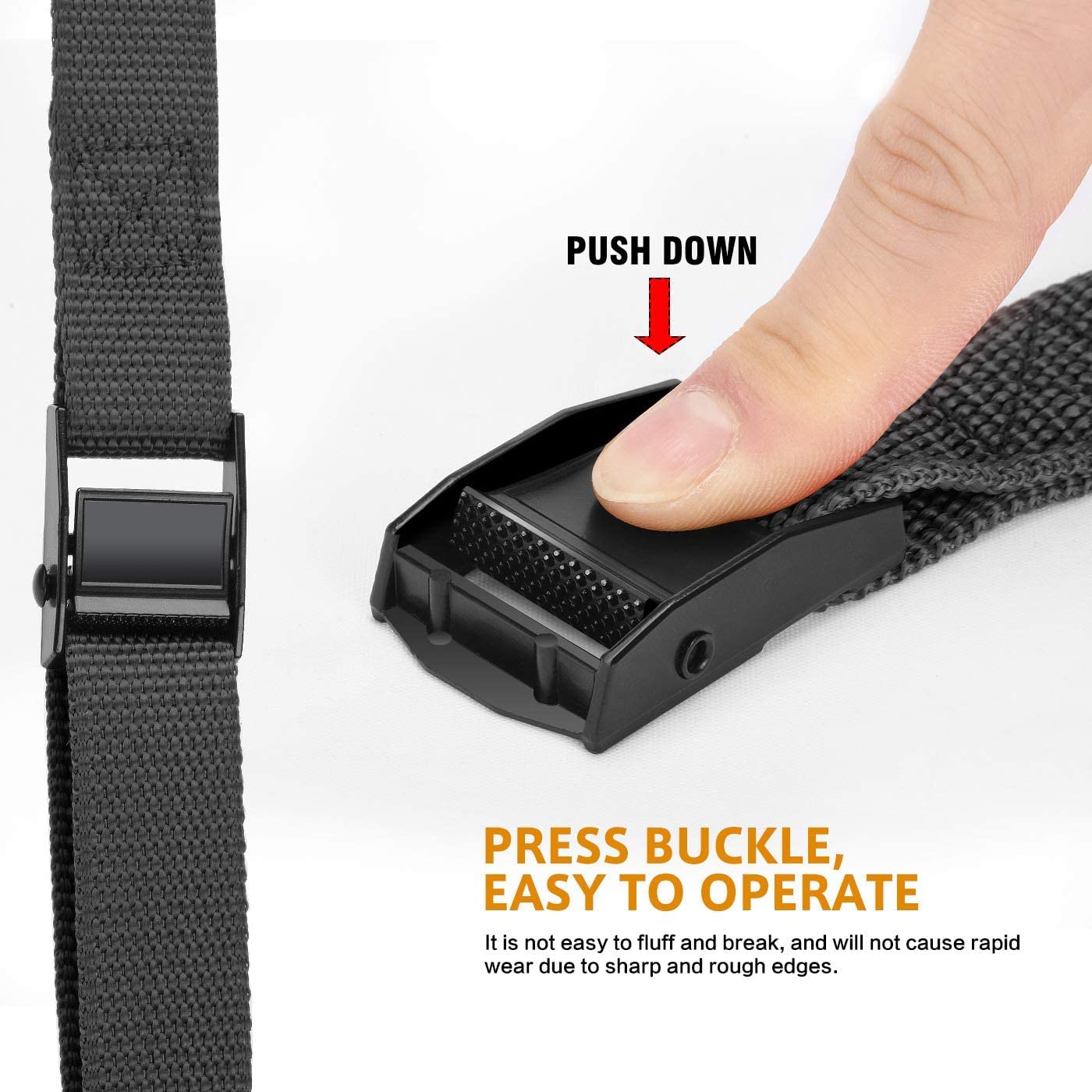 Sangle à Cliquet D'arrimage Avec Crochet 4 Pièces 4 M Ou 6 M Capacité De 700kg DIN En 12195-2