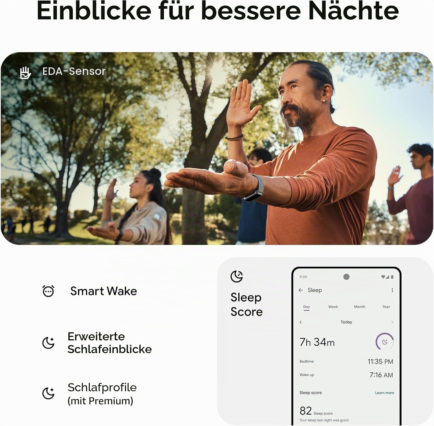 Fitbit Google Charge 6 Activity Tracker mit 6 Monaten Premium-Mitgliedschaft inklusive, 7 Tage Akkulaufzeit und Google Wallet und Google Maps
