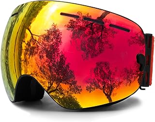 Juli Ski Goggles,Winter Snow Sports Snowboard Goggles with Anti-Fog UV Protection Interchangeable Spherical Dual Lens for ...