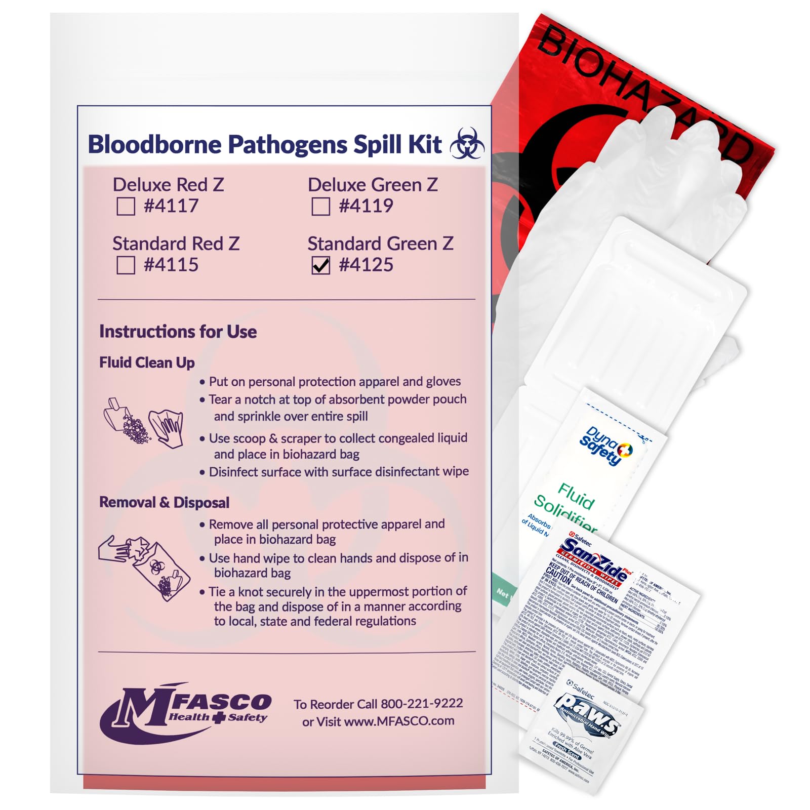 Amazon.com: MFASCO Bloodborne Pathogens Spill Kit - Cleaning Bag