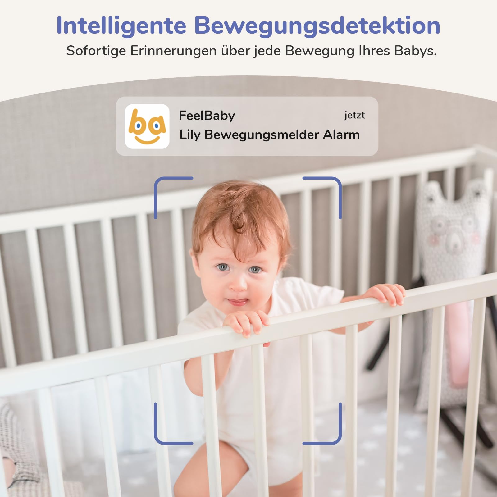 2K/3MP Babyphone mit Kamera APP, 5" WLAN Video Babyfone, HDR-Nachtsicht, Weinen/Bewegungs/Geräusch-Erkennung, Temperaturanzeige