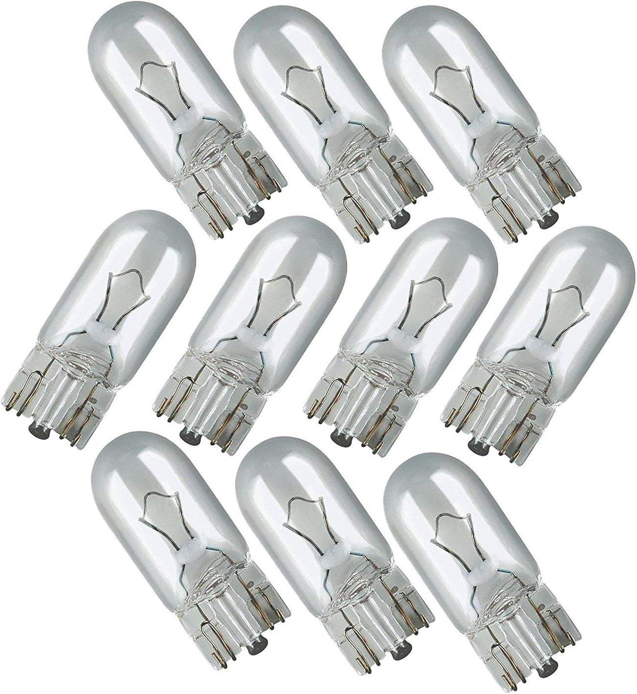 10 X 501 Capless Sidelight Car T10 Bulbs Interior Number Plate Side Light 12V 5W