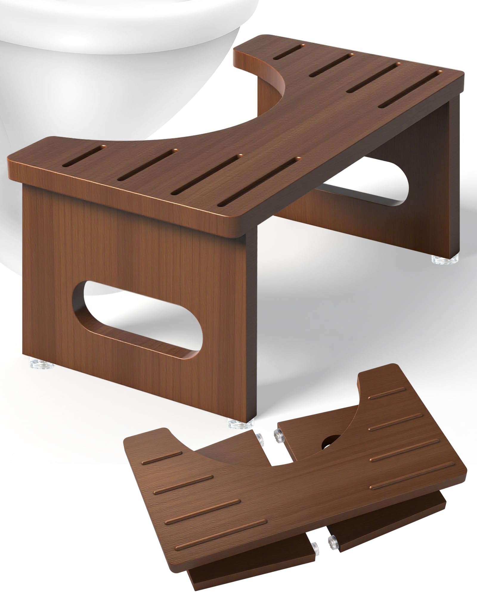 RayLove Klappbarer WC Hocker für Erwachsene, Toilettenhocker