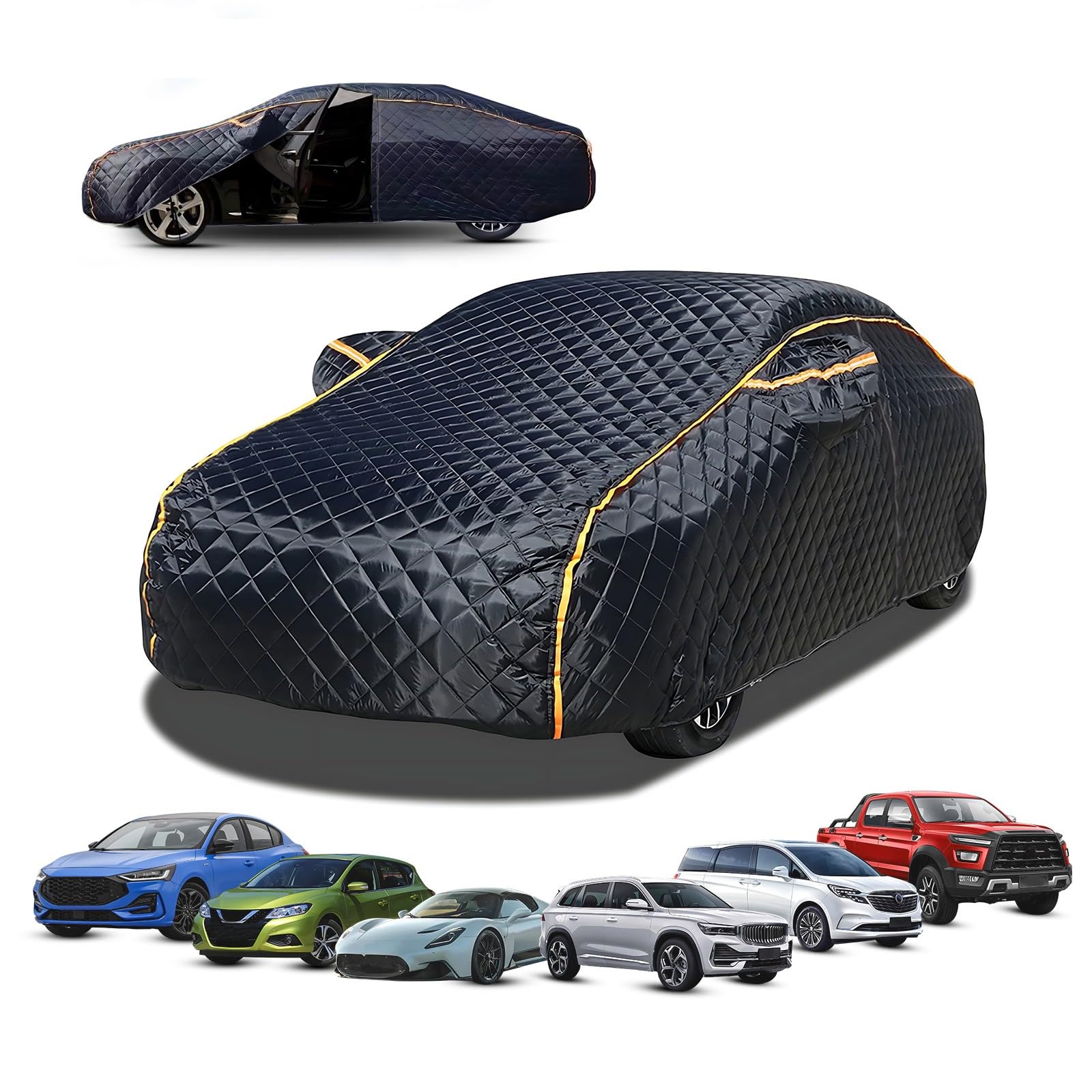 Telo Antigrandine Per Auto Per Fiat 500X, Telo Copriauto Antigrandine Impermeabile, Copri Auto Anti Grandine, Coperture Per Carrozzeria, Antipolvere Antivento