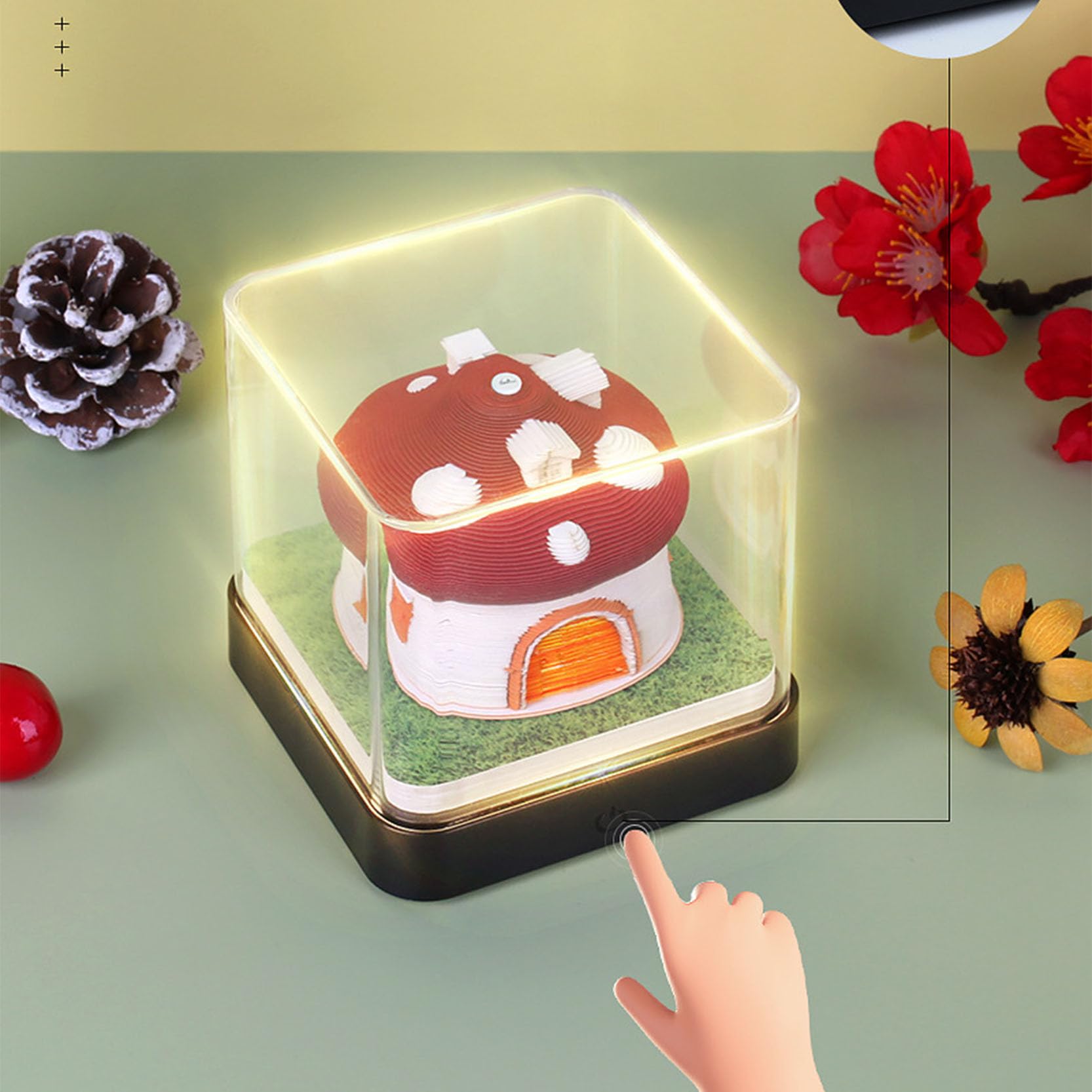 Time Piece Calendar, 2024 3D Memo Pad Calendar With LED Lights