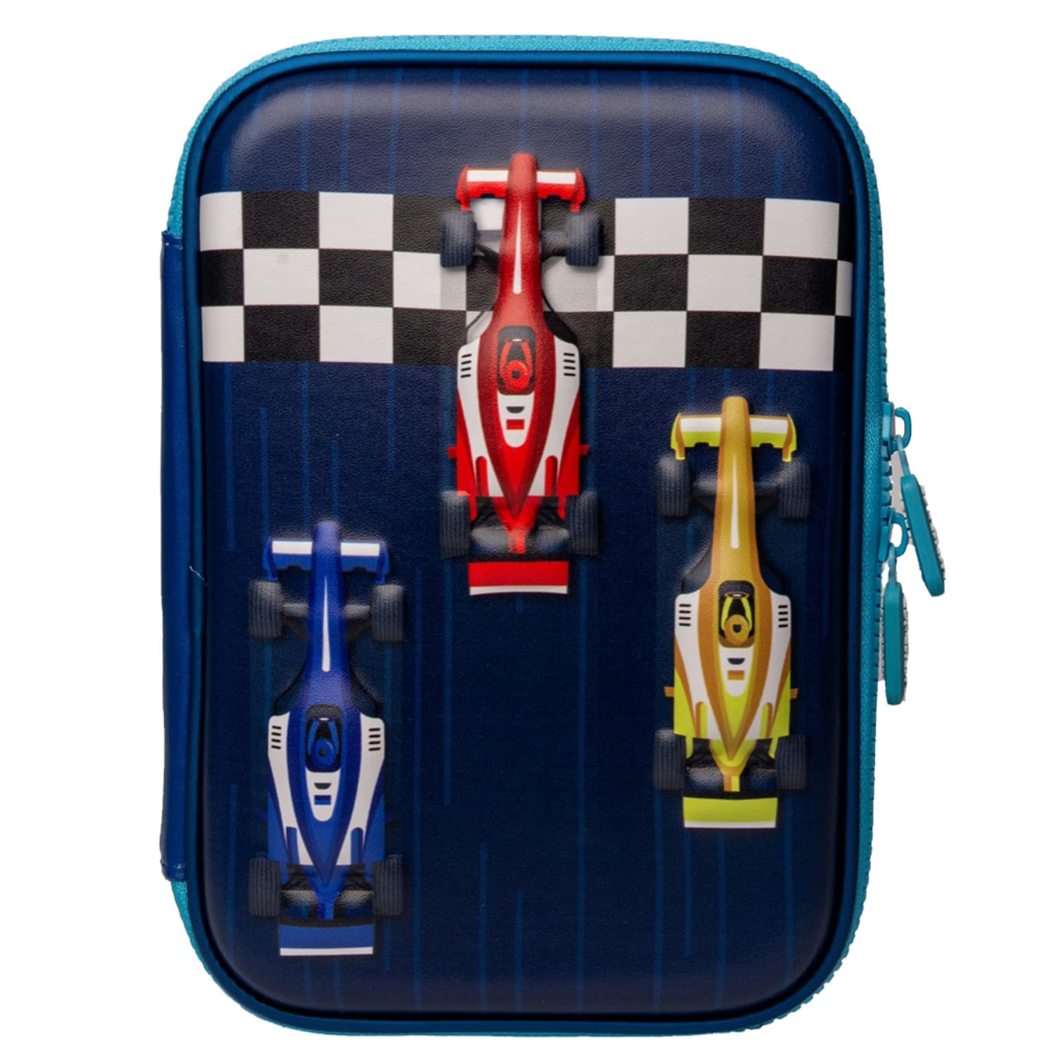 Ofsign Car Pencil Box, Large Capacity Pencil Pouch for Girls and Boys with Mesh Pocket, Aesthetic Pencil Case for Kids, Student, Stationery Items (Blue)