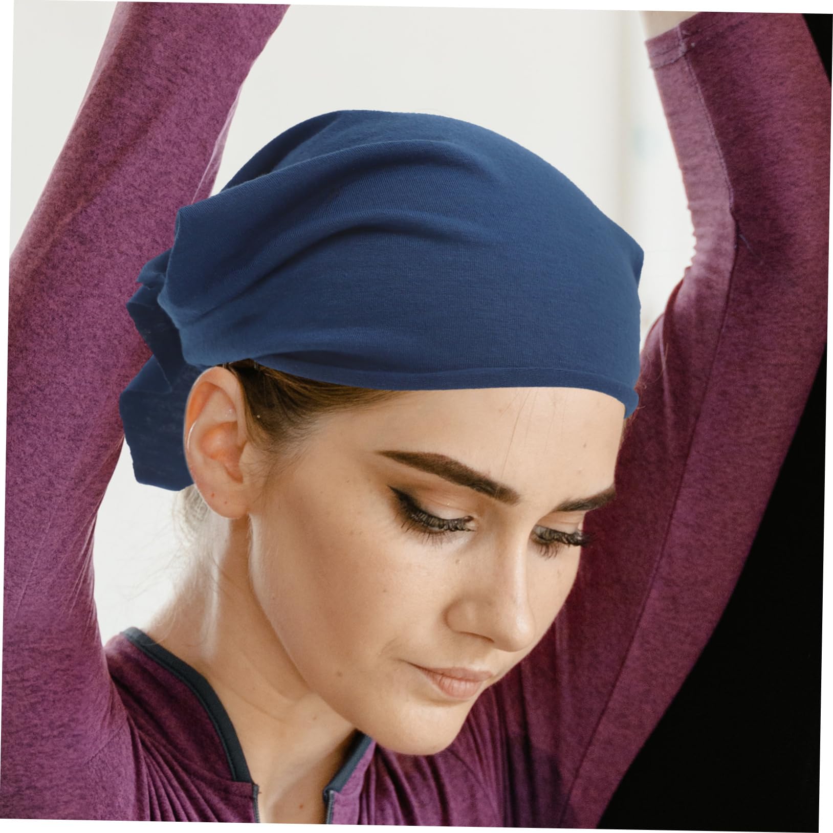 Happyyami 6piezas Pañuelo Elástico De Cabello Bandana Elástica Para Mujeres y Niñas Incluye Colores Gris y Azul Para Festivales y Actividades