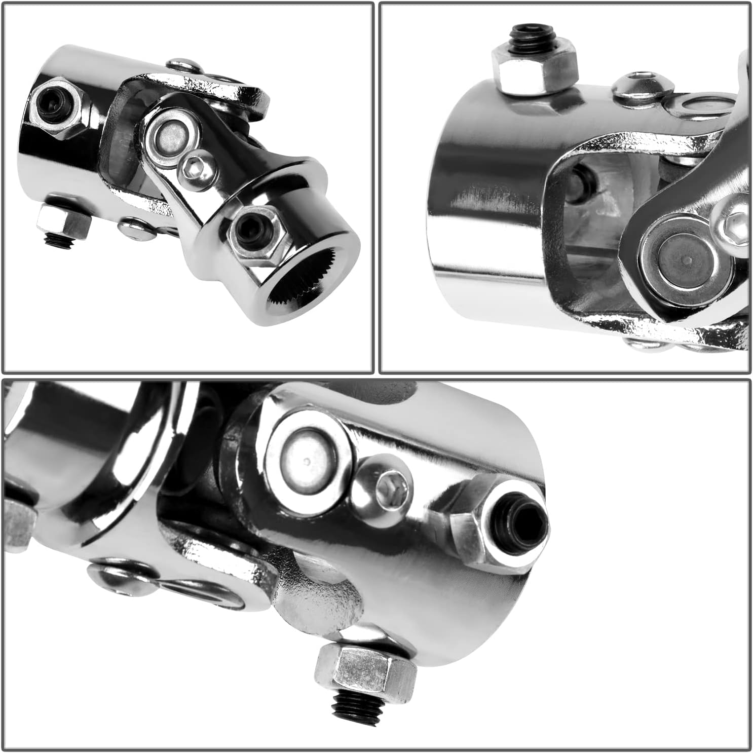 DNA Motoring LEPOW-094 Universal Steering Shaft U-Joint Single Joint, 13/16" 36 Spline to 1" DD, 3.2" Length,Max 38 Degree Working Angel
