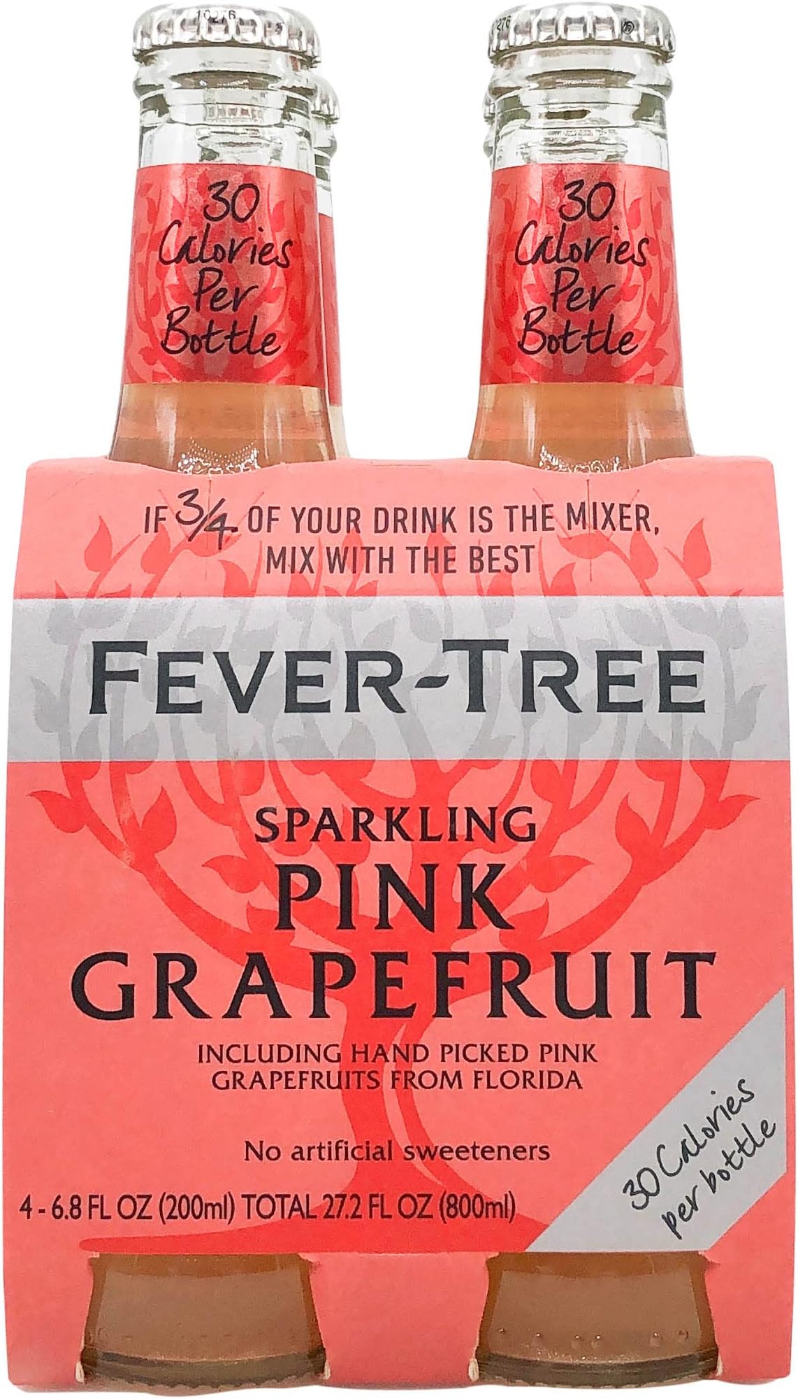Sparkling Pink Grapefruit Mixer, 6.8 Fl Oz (Pack of 4)
