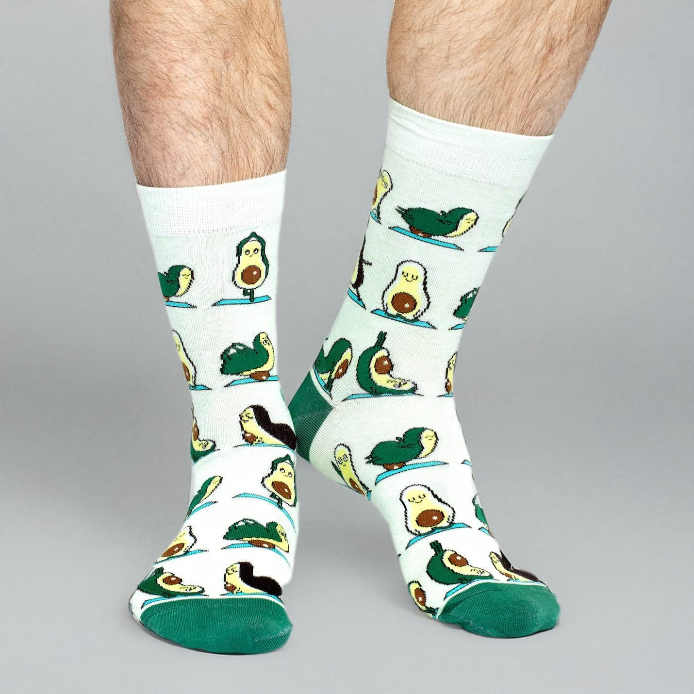 Good Luck Sock Men's Avocado Yoga Socks, Adult, Shoe Size 7-12 - Image 3