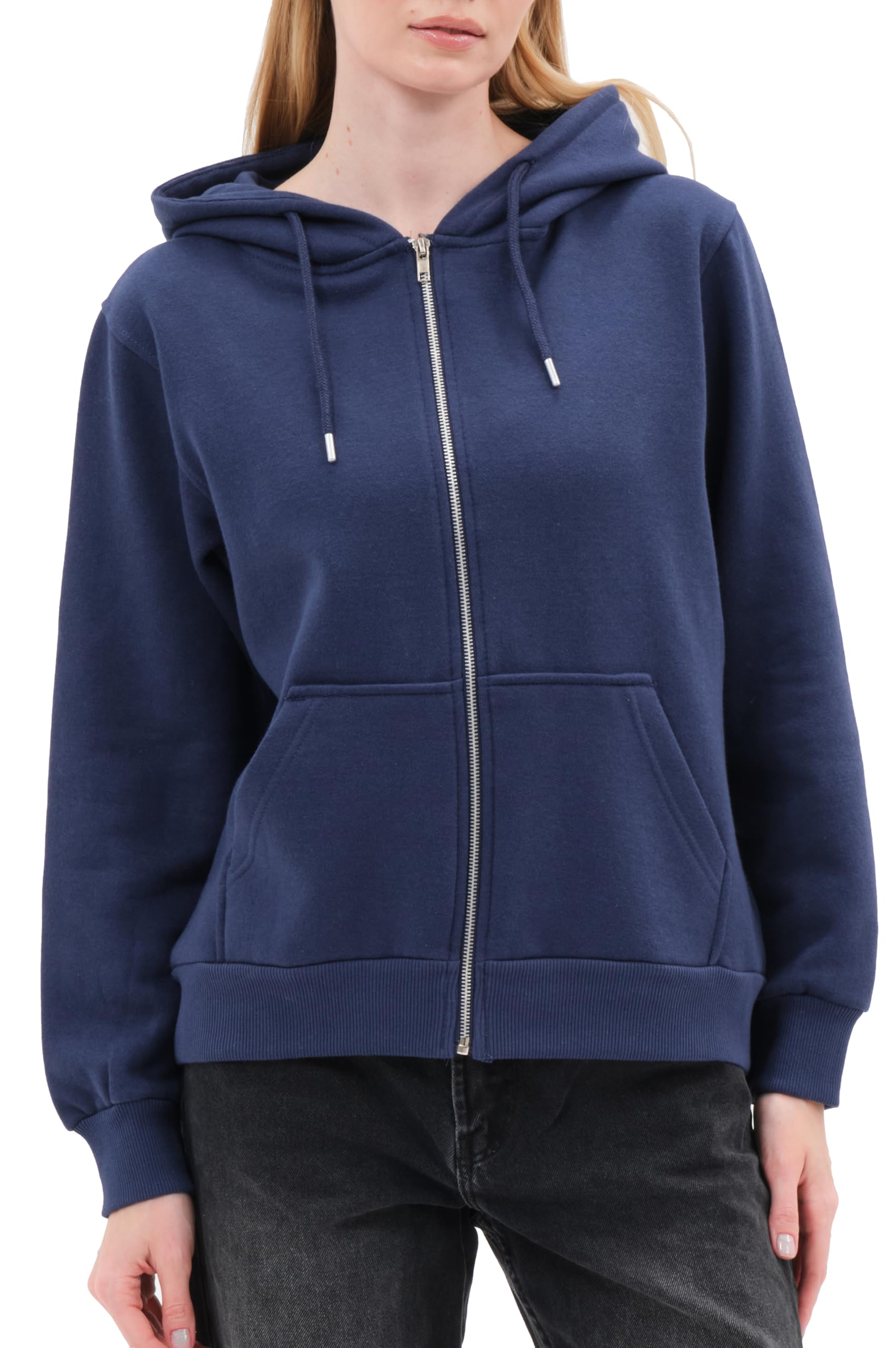 Smith & Solo Hoodie Damen – Kapuzenpullover Frauen Baumwolle Long, mit Kapuze Pullover Sweatshirt Rundhals, Slim Fit Freizeit Sport Langarmshirt, Hoodies Training - Pulli Streetwear