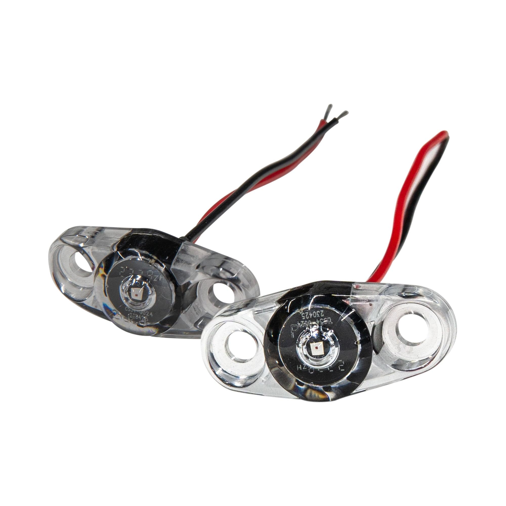 LED Red Mini Surface PC Side Marker Trailer Light - Clear Lens 5