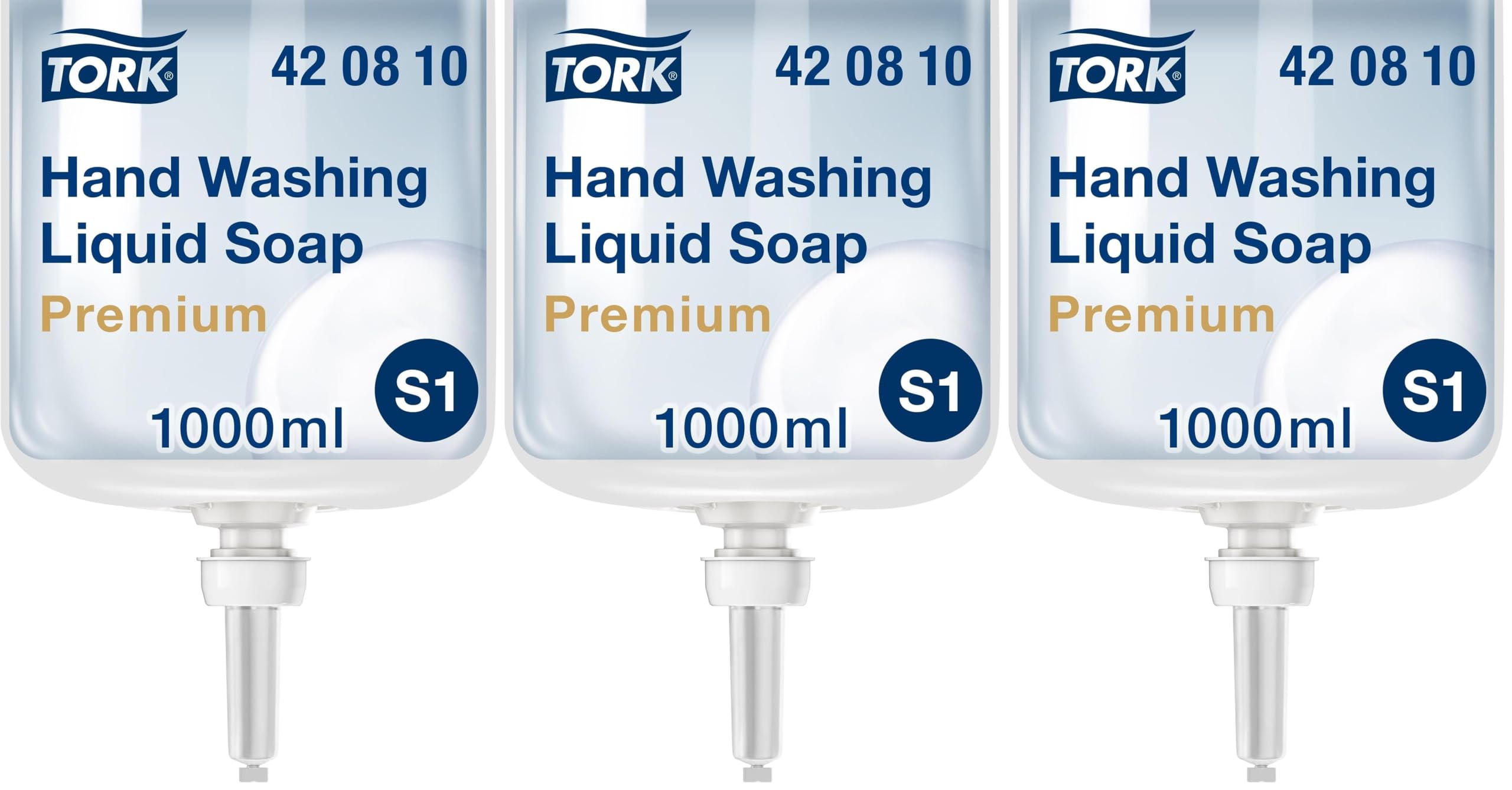 Tork 420810 Jabón líquido higiene extra/Jabón compatible con el sistema S1 / 1 litro/Neutro (Paquete de 3)