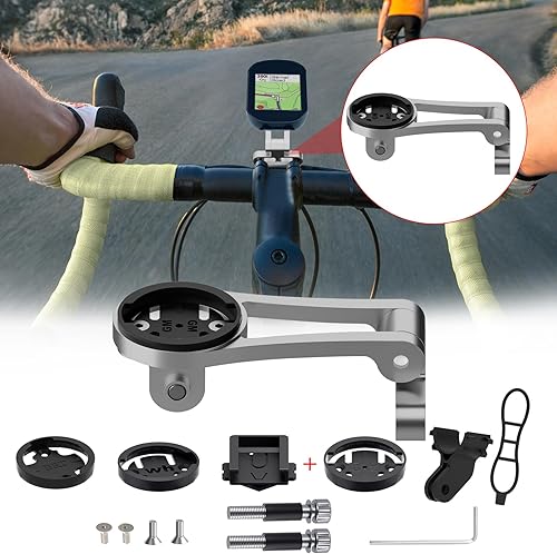 Miniatura 6 de Soporte de bicicleta ajustable frontal  Soporte de bicicleta de aleación de aluminio para Garmin Extended Mountain Bike Computadora Road Mountain