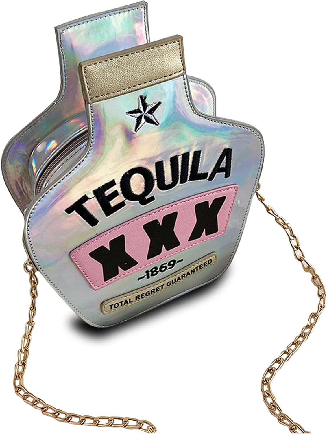 Fozehlad Novelty Clutch Purse for Women, Bottle Shaped | Shoulder Bag, Elegant Evening Purse, For Wedding, Cocktail Party, Prom