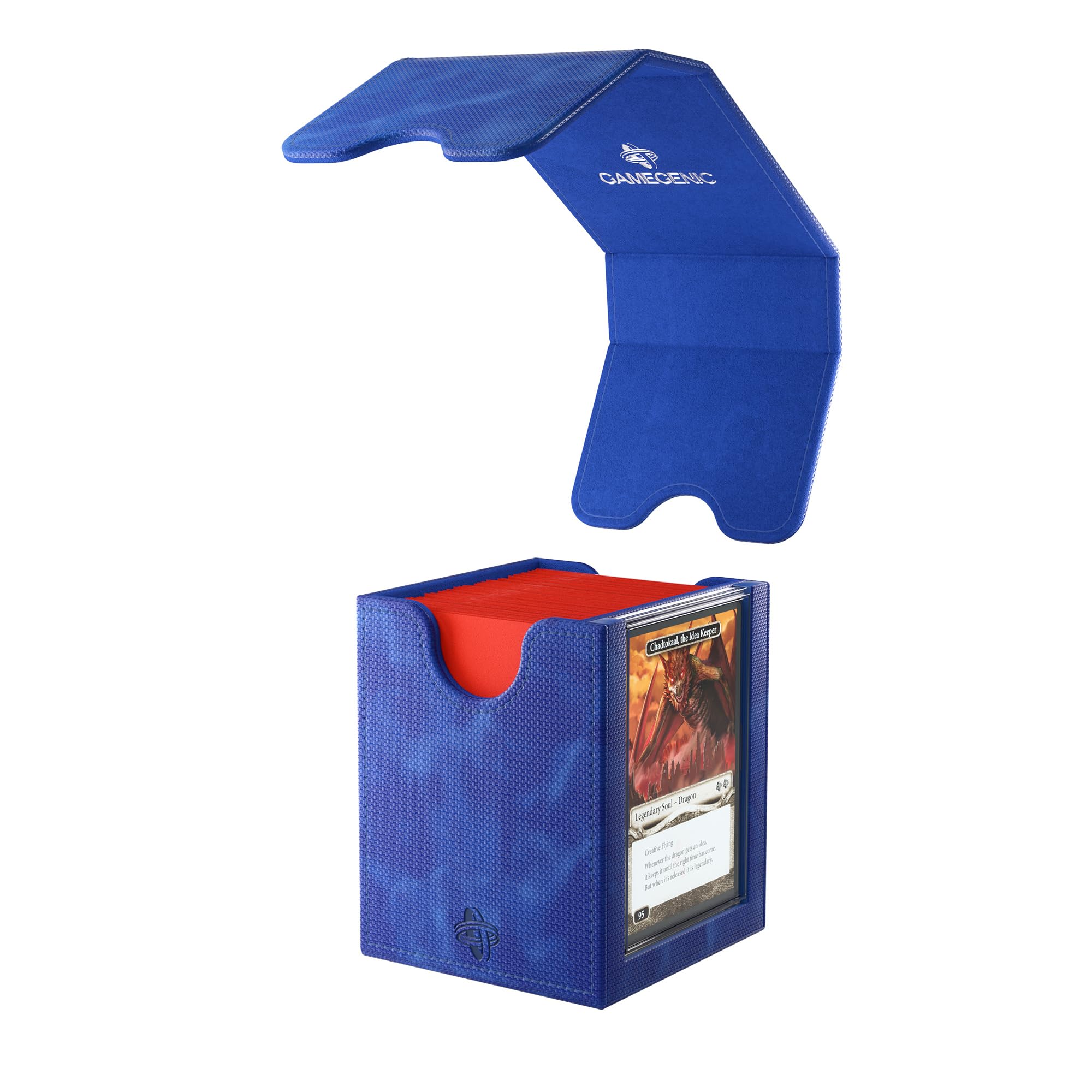 Gamegenic | Squire Plus 100+ XL Convertible Blue Commander Deck Box | Porte-Cartes