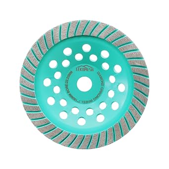 Diamond Grinding Cup Wheel - 7"/180mm Turbo Row Angle Grinder Cup Wheel for Cutting,Grinding,Smoothing,Shaping Concrete,Marble,Granite,Masonry,Brick 7/8"-5/8" Arbor