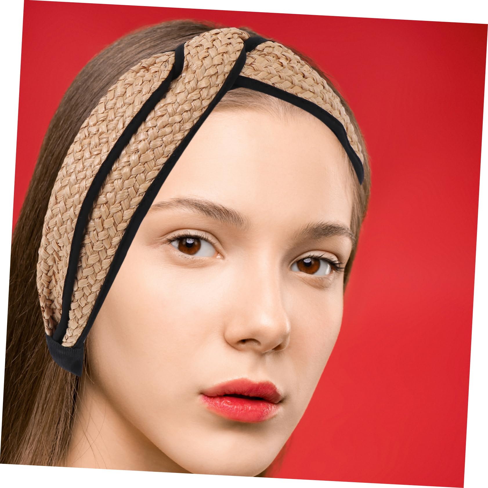 FRCOLOR 3 Piezas Diadema Tejida De Diademas De Niñas De s Con Estilo Para Las Mujeres Lazo De Pelo Trenzado Simple De Vacaciones Anudada Tela