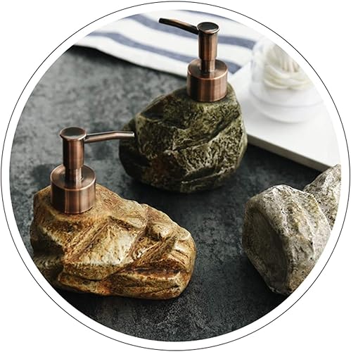 Miniatura 8 de Soap Dispenser Soap Dispenser Bottles Creative Ceramic Retro Stone Shampoo Soap Liquid Shower Gel Dispenser Soap Dispenser Lotion Bottle (Color