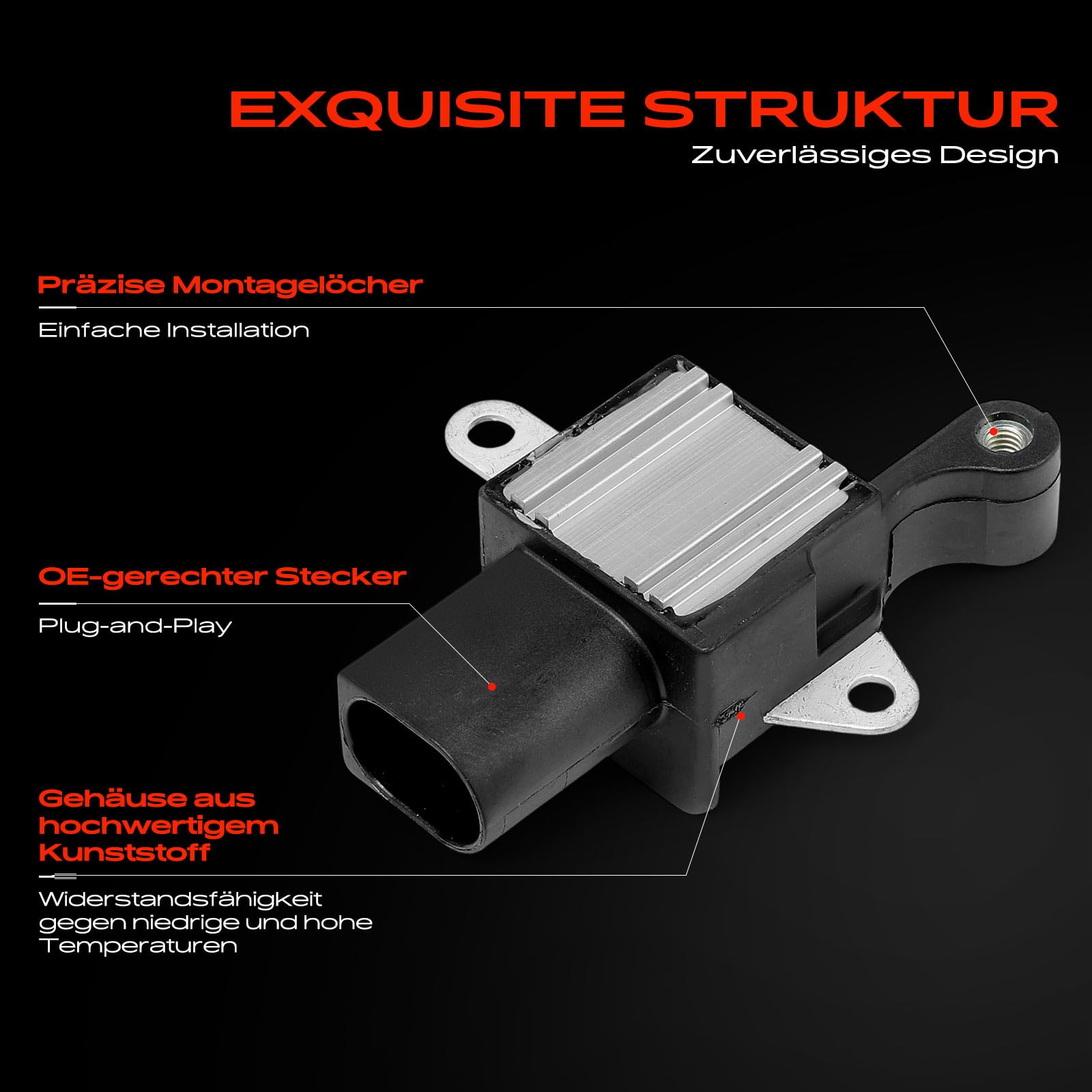 Frankberg Regulador de alternador regulador de generador 12V 14.30±0.3 | Compatible con: Z4