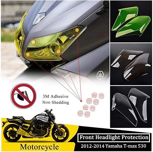 Miniatura 2 de Protector de pantalla para faros delanteros de motocicleta para Yamaha T-max 530 2012 2013 2014, Transparente