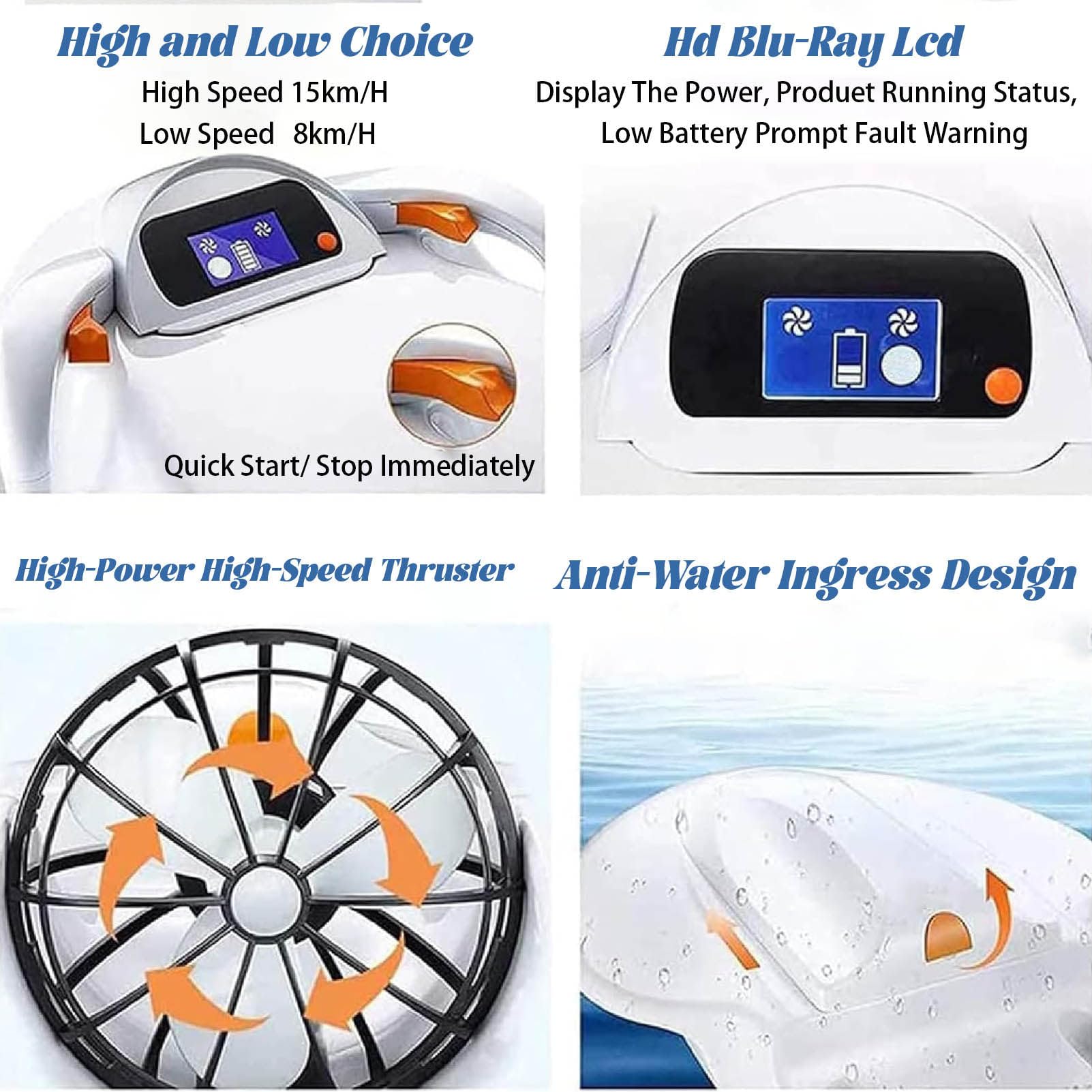 Tabla de Surf eléctrica con Velocidad Ajustable, Pantalla LCD, Soporte para cámara y recordatorio de batería para Deportes acuáticos