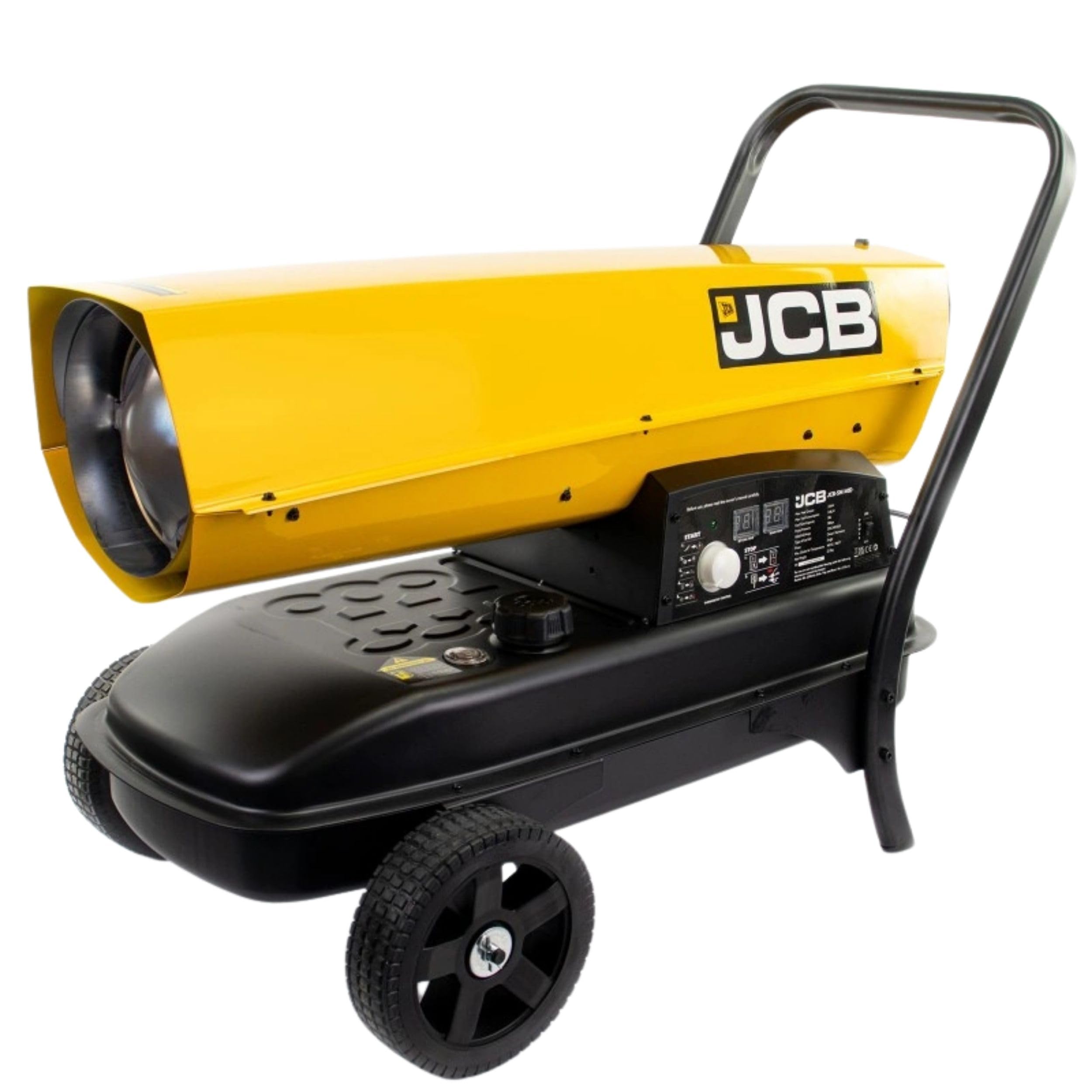 JCB Diesel Space Heaters, Kerosene or Diesel, Large Coverage Area, Adjustable Thermostat, Steel Frame for Workshops, Factories, Construction Sites, Warehouses, and Agricultural (126,250BTU/ 37kW)