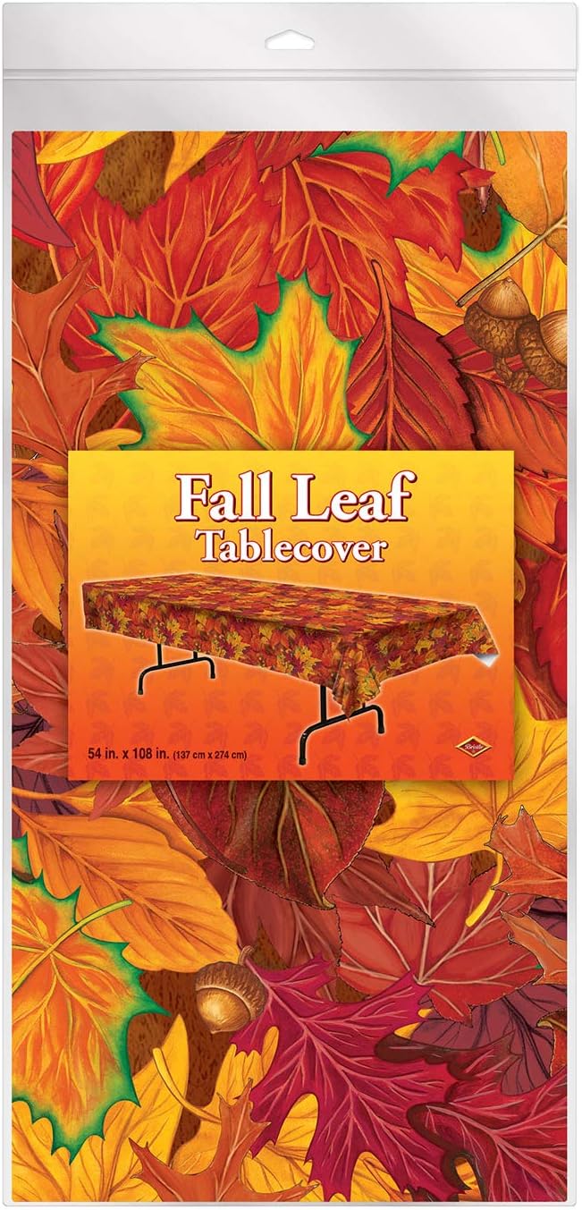 Beistle Fall Leaf Tablecover : Home & Kitchen