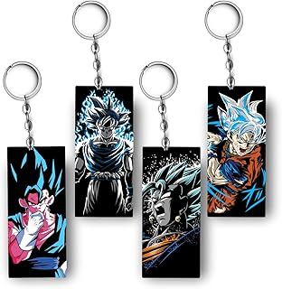 replix Premium (Pack of 4) Anime Printed Keychain | Acrylic Keyholder Dbz Keychain-picture-14