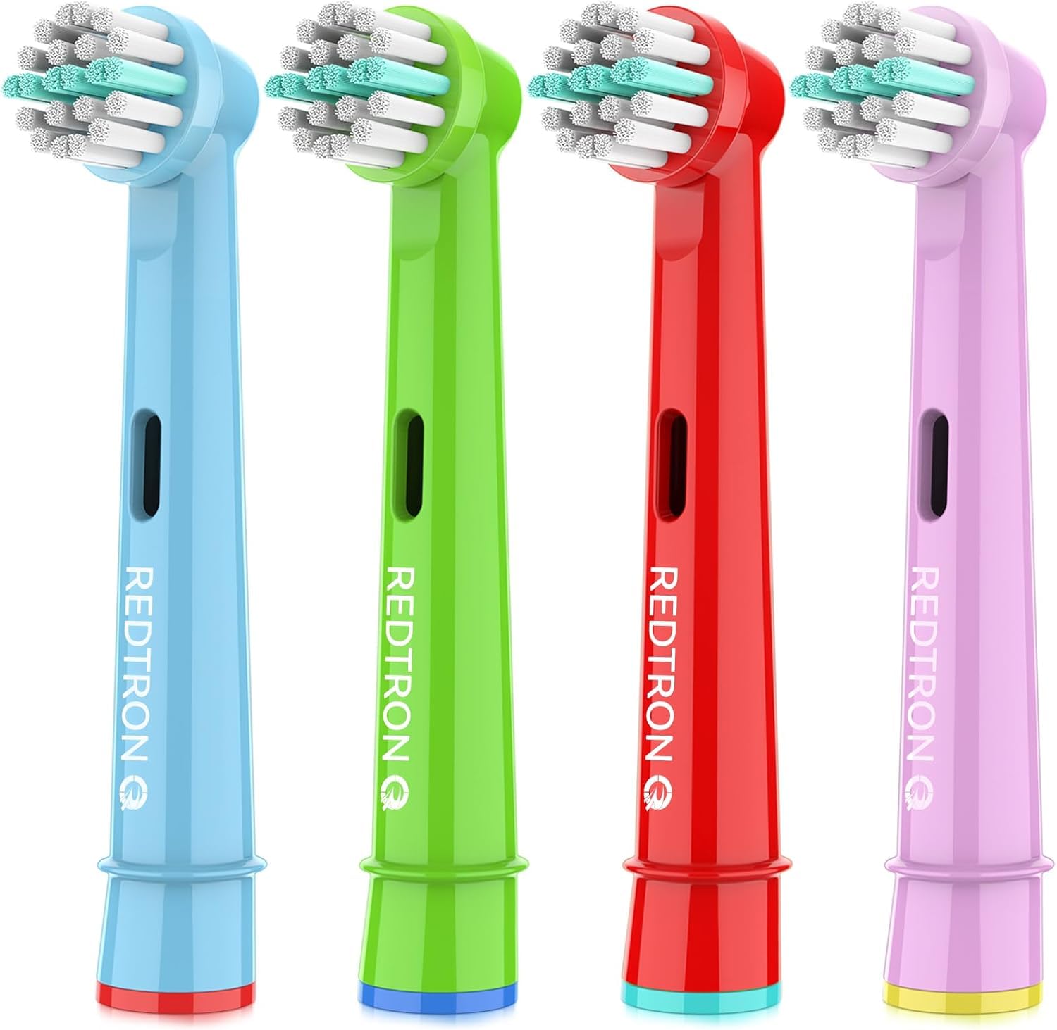 REDTRON Cabezal de cepillo elĆ©ctrico infantil son compatible con Oral B, Cerdas Suaves Cabezales para Cepillos para dientes y encĆas sensiblesļ¼Paquete de 4ļ¼